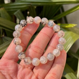 Dragon Vein Agate Beaded Bracelet